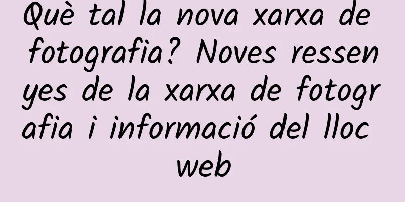Què tal la nova xarxa de fotografia? Noves ressenyes de la xarxa de fotografia i informació del lloc web