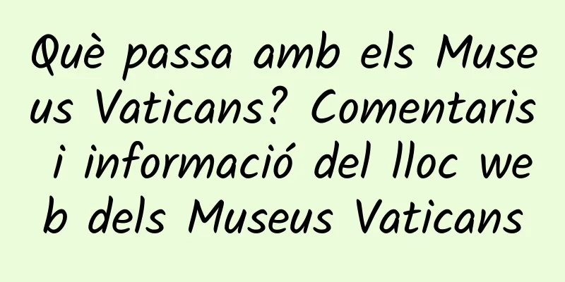 Què passa amb els Museus Vaticans? Comentaris i informació del lloc web dels Museus Vaticans