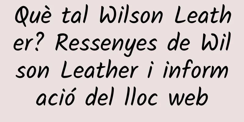 Què tal Wilson Leather? Ressenyes de Wilson Leather i informació del lloc web