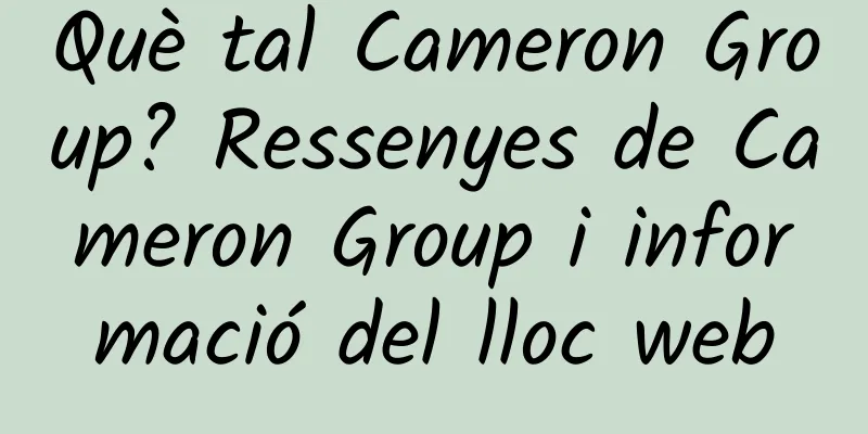 Què tal Cameron Group? Ressenyes de Cameron Group i informació del lloc web