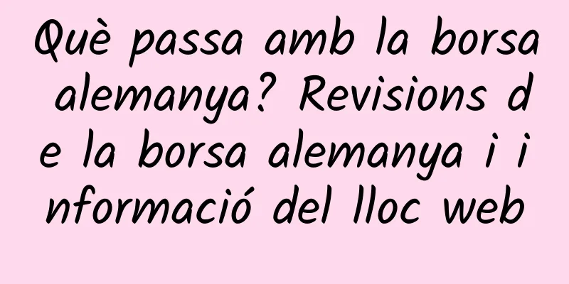 Què passa amb la borsa alemanya? Revisions de la borsa alemanya i informació del lloc web