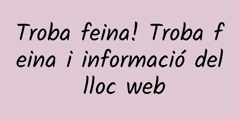 Troba feina! Troba feina i informació del lloc web