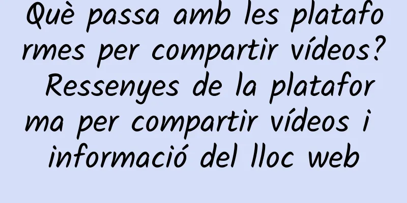 Què passa amb les plataformes per compartir vídeos? Ressenyes de la plataforma per compartir vídeos i informació del lloc web