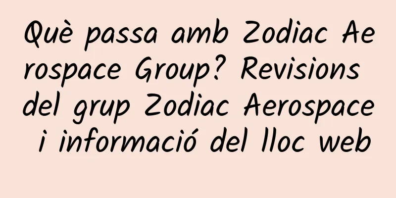 Què passa amb Zodiac Aerospace Group? Revisions del grup Zodiac Aerospace i informació del lloc web
