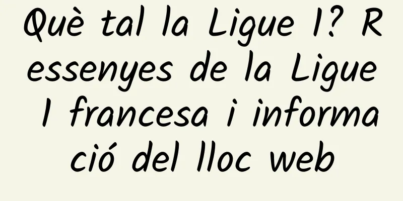 Què tal la Ligue 1? Ressenyes de la Ligue 1 francesa i informació del lloc web