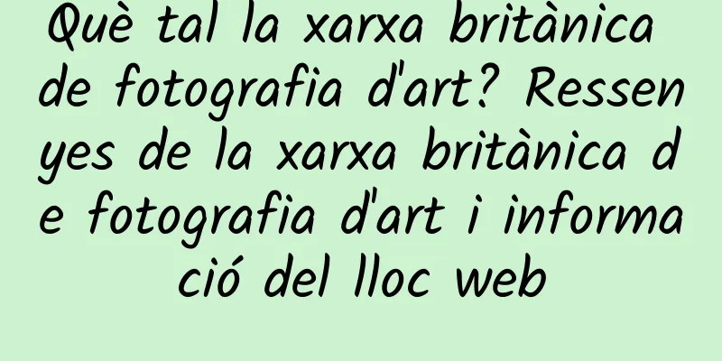 Què tal la xarxa britànica de fotografia d'art? Ressenyes de la xarxa britànica de fotografia d'art i informació del lloc web