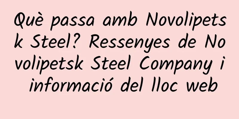 Què passa amb Novolipetsk Steel? Ressenyes de Novolipetsk Steel Company i informació del lloc web