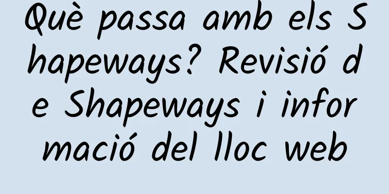 Què passa amb els Shapeways? Revisió de Shapeways i informació del lloc web