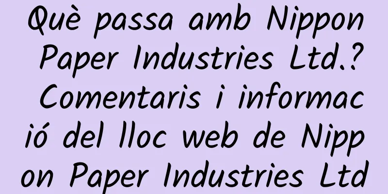 Què passa amb Nippon Paper Industries Ltd.? Comentaris i informació del lloc web de Nippon Paper Industries Ltd