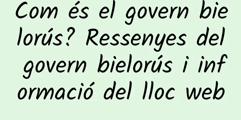 Com és el govern bielorús? Ressenyes del govern bielorús i informació del lloc web