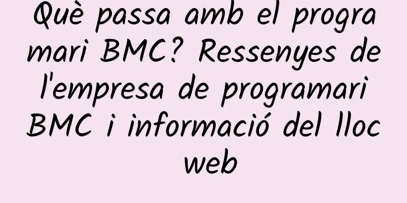 Què passa amb el programari BMC? Ressenyes de l'empresa de programari BMC i informació del lloc web