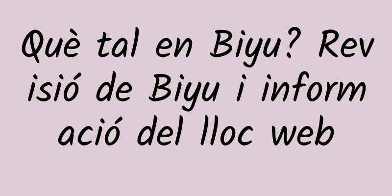 Què tal en Biyu? Revisió de Biyu i informació del lloc web