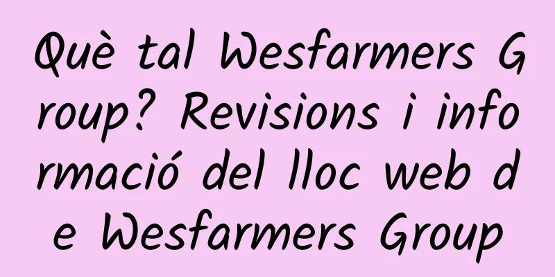 Què tal Wesfarmers Group? Revisions i informació del lloc web de Wesfarmers Group