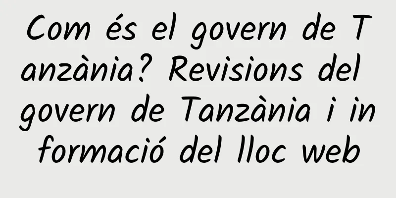 Com és el govern de Tanzània? Revisions del govern de Tanzània i informació del lloc web