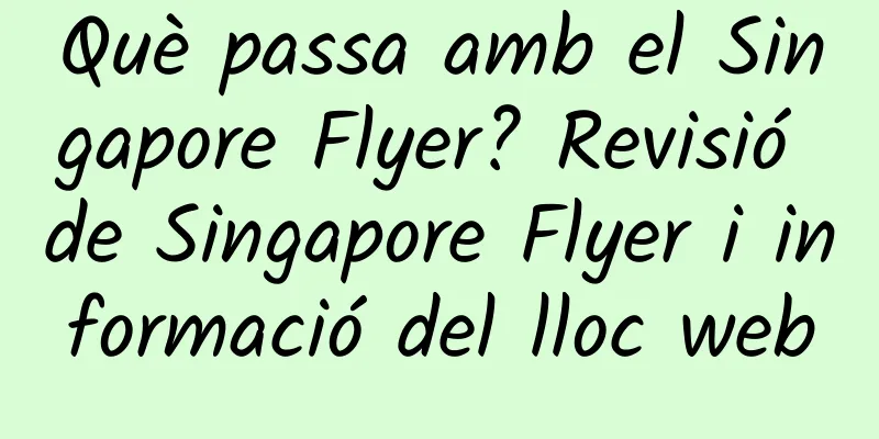 Què passa amb el Singapore Flyer? Revisió de Singapore Flyer i informació del lloc web