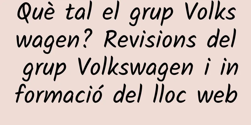 Què tal el grup Volkswagen? Revisions del grup Volkswagen i informació del lloc web