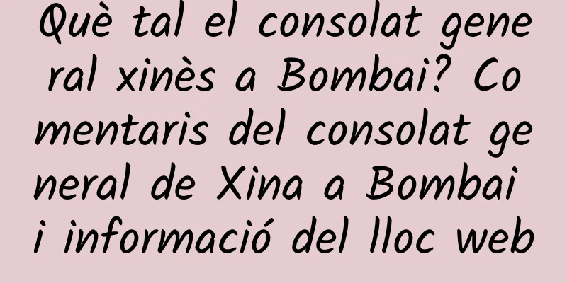 Què tal el consolat general xinès a Bombai? Comentaris del consolat general de Xina a Bombai i informació del lloc web