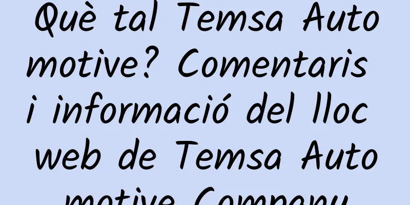 Què tal Temsa Automotive? Comentaris i informació del lloc web de Temsa Automotive Company