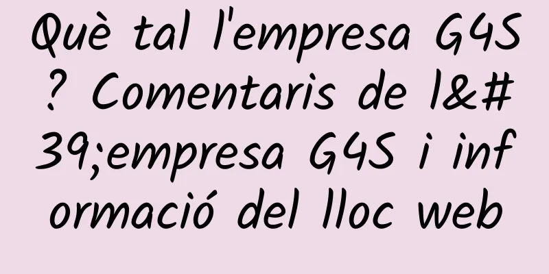 Què tal l'empresa G4S? Comentaris de l'empresa G4S i informació del lloc web