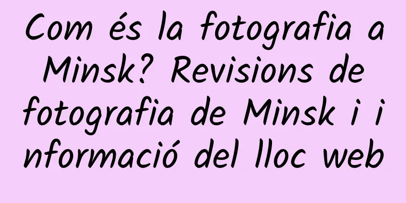 Com és la fotografia a Minsk? Revisions de fotografia de Minsk i informació del lloc web