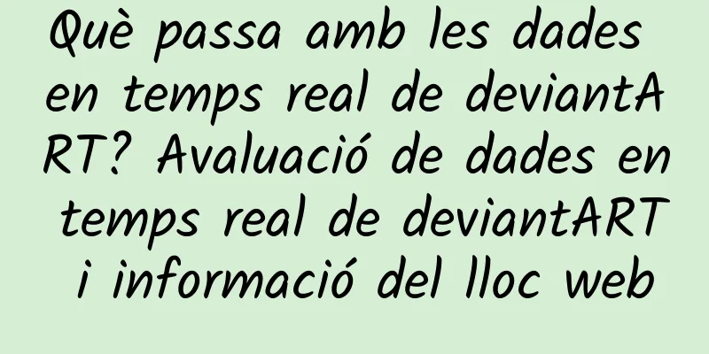 Què passa amb les dades en temps real de deviantART? Avaluació de dades en temps real de deviantART i informació del lloc web