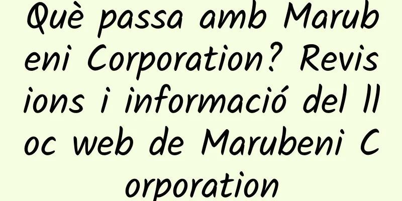 Què passa amb Marubeni Corporation? Revisions i informació del lloc web de Marubeni Corporation