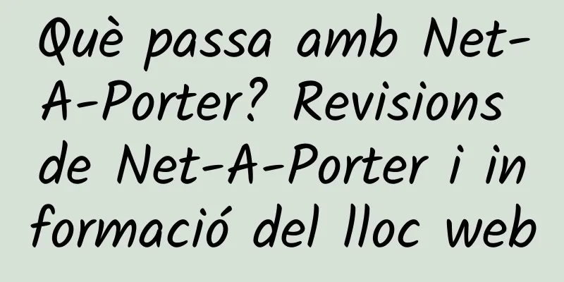 Què passa amb Net-A-Porter? Revisions de Net-A-Porter i informació del lloc web