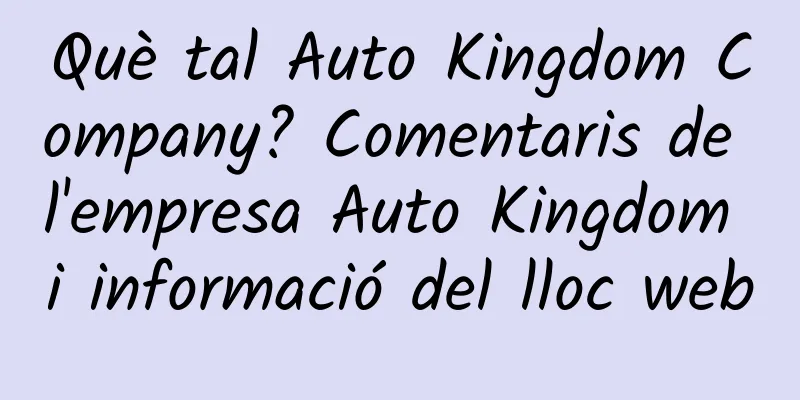 Què tal Auto Kingdom Company? Comentaris de l'empresa Auto Kingdom i informació del lloc web