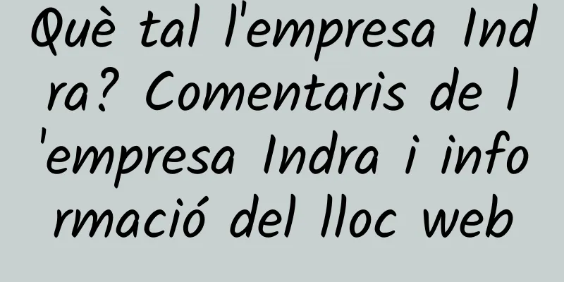 Què tal l'empresa Indra? Comentaris de l'empresa Indra i informació del lloc web