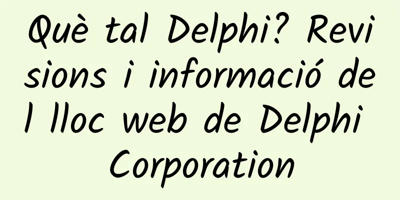 Què tal Delphi? Revisions i informació del lloc web de Delphi Corporation