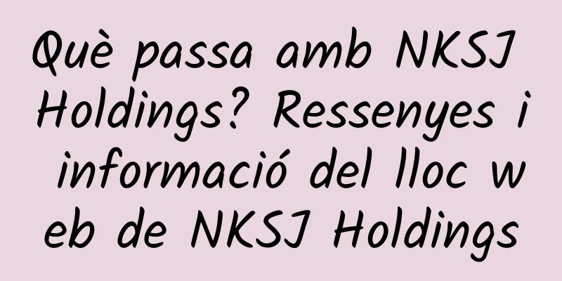 Què passa amb NKSJ Holdings? Ressenyes i informació del lloc web de NKSJ Holdings