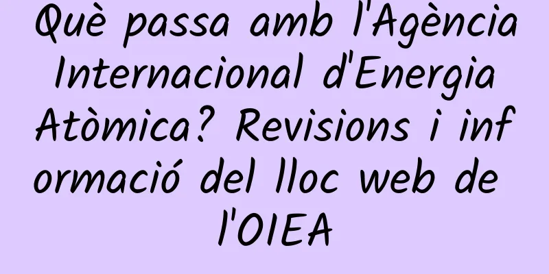 Què passa amb l'Agència Internacional d'Energia Atòmica? Revisions i informació del lloc web de l'OIEA