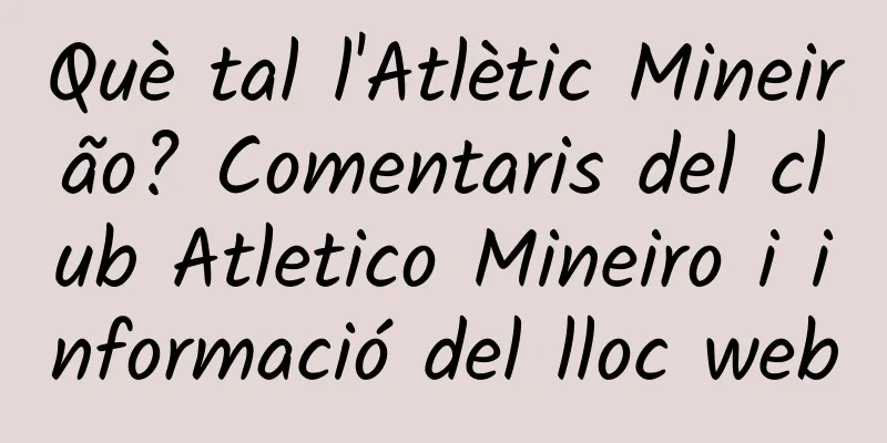 Què tal l'Atlètic Mineirão? Comentaris del club Atletico Mineiro i informació del lloc web