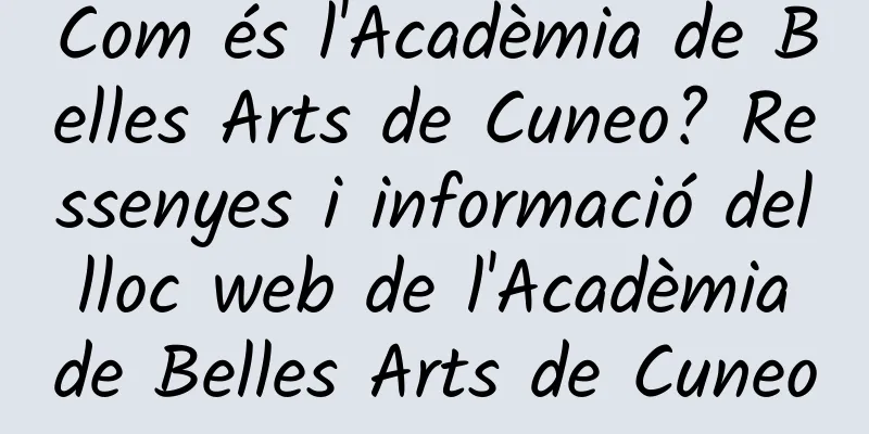 Com és l'Acadèmia de Belles Arts de Cuneo? Ressenyes i informació del lloc web de l'Acadèmia de Belles Arts de Cuneo