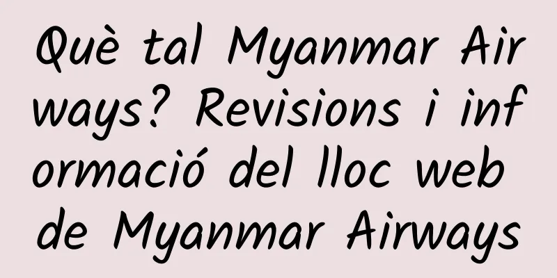 Què tal Myanmar Airways? Revisions i informació del lloc web de Myanmar Airways
