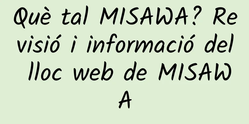 Què tal MISAWA? Revisió i informació del lloc web de MISAWA