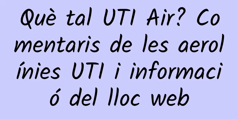 Què tal UTI Air? Comentaris de les aerolínies UTI i informació del lloc web