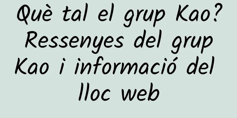 Què tal el grup Kao? Ressenyes del grup Kao i informació del lloc web