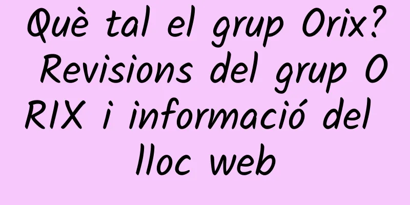 Què tal el grup Orix? Revisions del grup ORIX i informació del lloc web