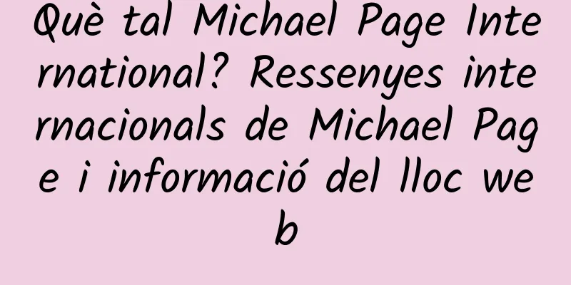Què tal Michael Page International? Ressenyes internacionals de Michael Page i informació del lloc web
