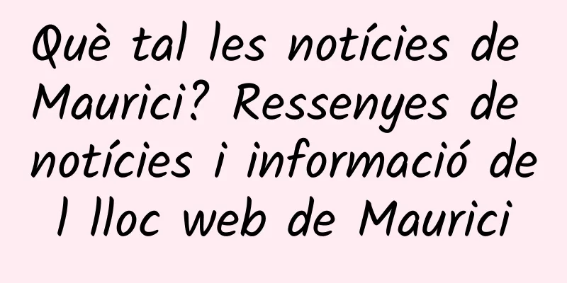 Què tal les notícies de Maurici? Ressenyes de notícies i informació del lloc web de Maurici