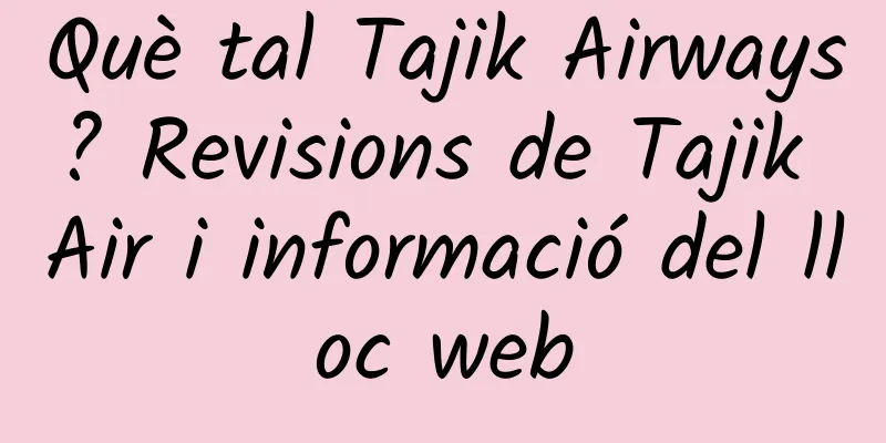 Què tal Tajik Airways? Revisions de Tajik Air i informació del lloc web