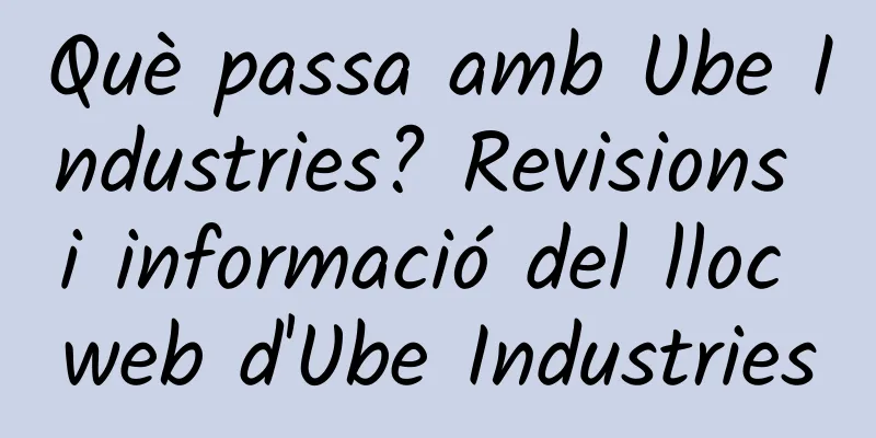 Què passa amb Ube Industries? Revisions i informació del lloc web d'Ube Industries