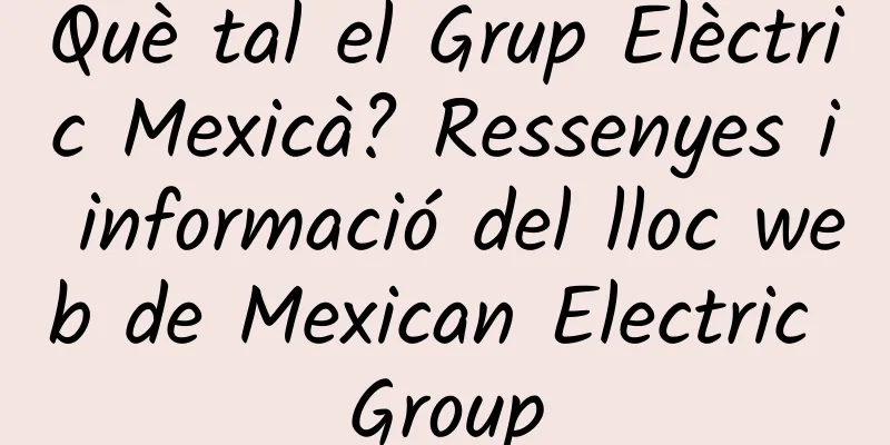 Què tal el Grup Elèctric Mexicà? Ressenyes i informació del lloc web de Mexican Electric Group