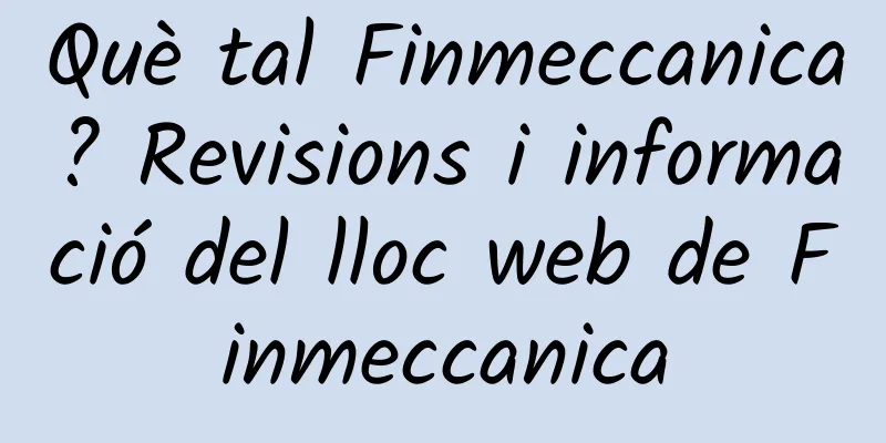 Què tal Finmeccanica? Revisions i informació del lloc web de Finmeccanica