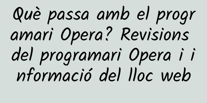 Què passa amb el programari Opera? Revisions del programari Opera i informació del lloc web