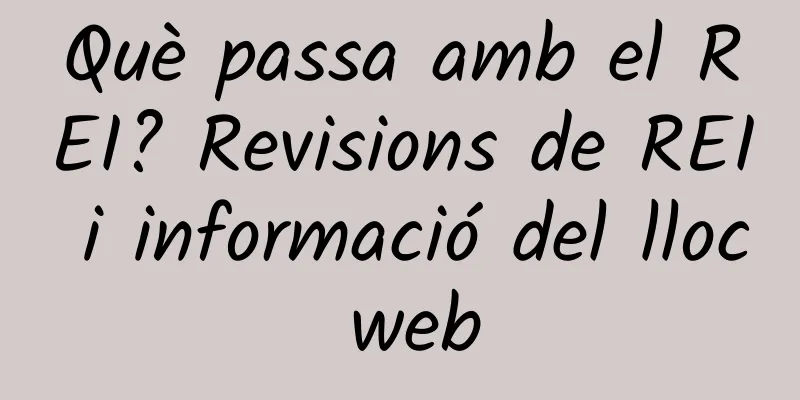 Què passa amb el REI? Revisions de REI i informació del lloc web