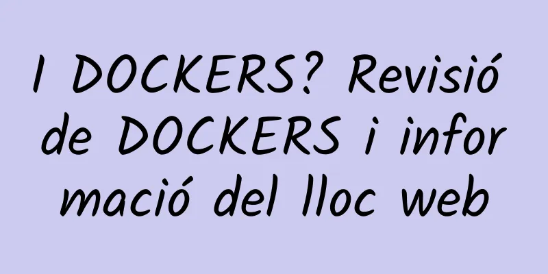 I DOCKERS? Revisió de DOCKERS i informació del lloc web