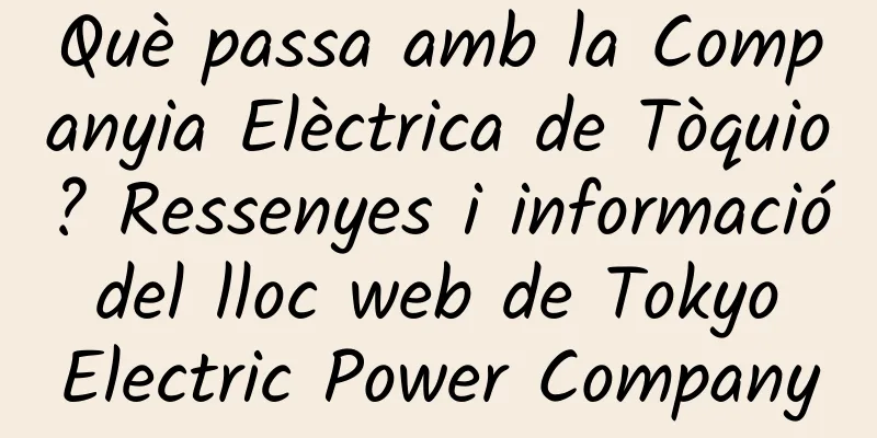 Què passa amb la Companyia Elèctrica de Tòquio? Ressenyes i informació del lloc web de Tokyo Electric Power Company