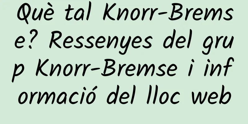 Què tal Knorr-Bremse? Ressenyes del grup Knorr-Bremse i informació del lloc web